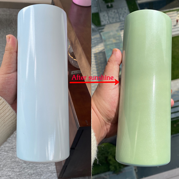 20oz Sublimation Glow water bottle  Uv water bottle changing color Stainless Steel water bottle