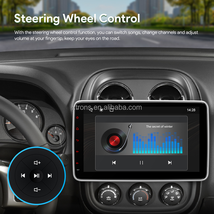 10.1 inch Rotatable Touch Screen Car Stereo Player with Built in CarPlay Android Auto AutoLink DSP 4*45watt Output Universal Fit