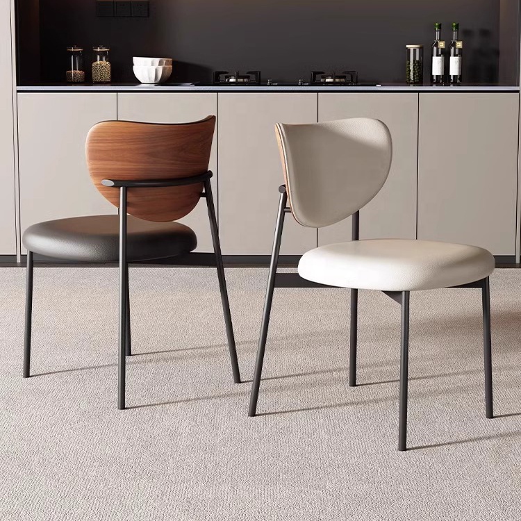 Dining Chair Leather Metal Wood Indoor Wholesale Home Furniture Modern Gold Nordic Luxury Restaurant Dinning Dining Room Chairs