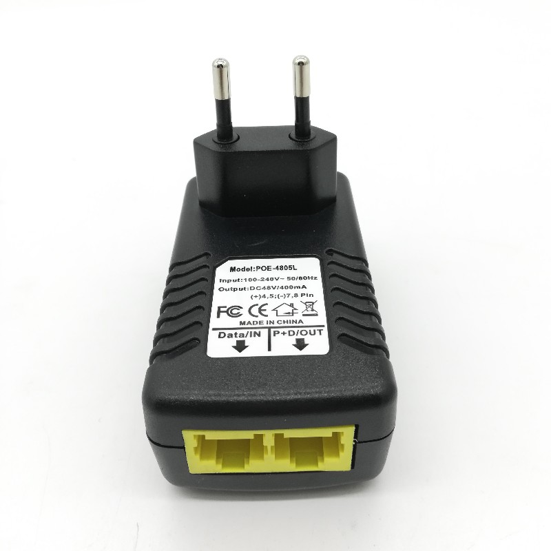 Пассивный инжектор питания SDAPO PoE4805, 48 В, 0,5 А, европейского стандарта, штепсельный PoE, Power Over Ethernet