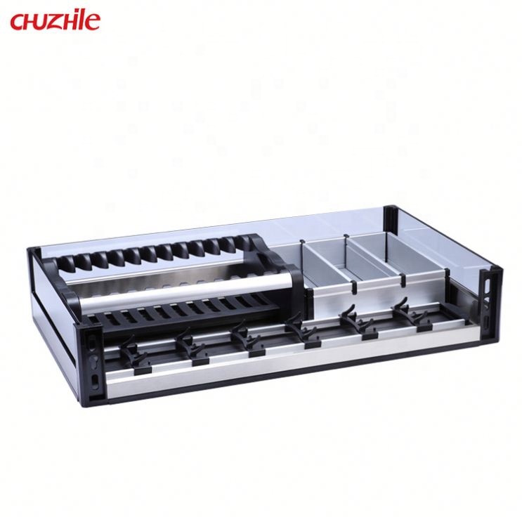 Kitchen Cabinet Accessories Stainless Steel Three Side Multi-function kitchen cabinet accessories pull out basket
