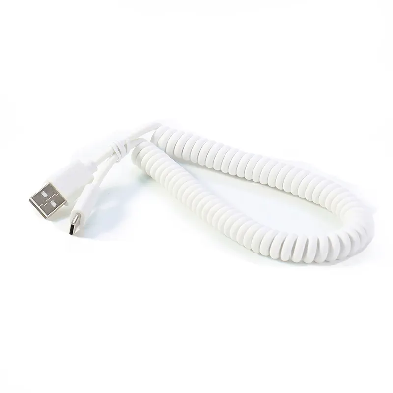 Comark Custom USB Type C male cable Customized USB-C Cable 3A 5A 18W 100W USB C Spring Spiral Curly Coiled Cord