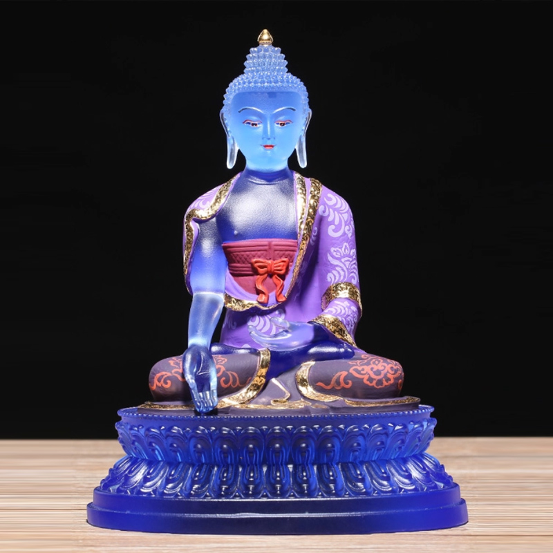 4inches to 9 inches Crystal synthetic quartz decor buddha statue for home gautama meditating figurine Thai Sitting Buddha