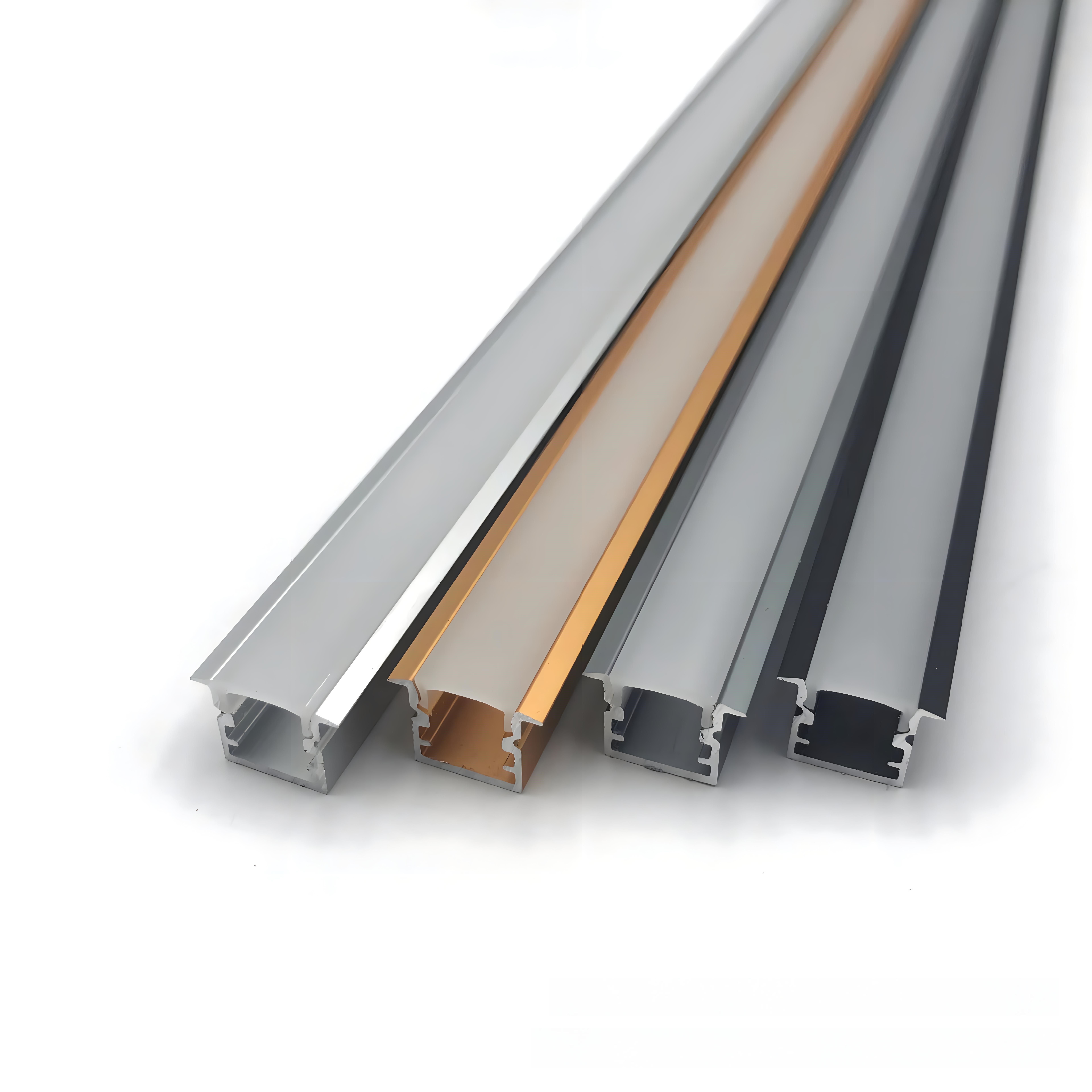 8x9mm Mini Aluminum Profile LED Linear Light Customized Strip Extrusion Channel with Diffuser Recessed Anolizing Finish