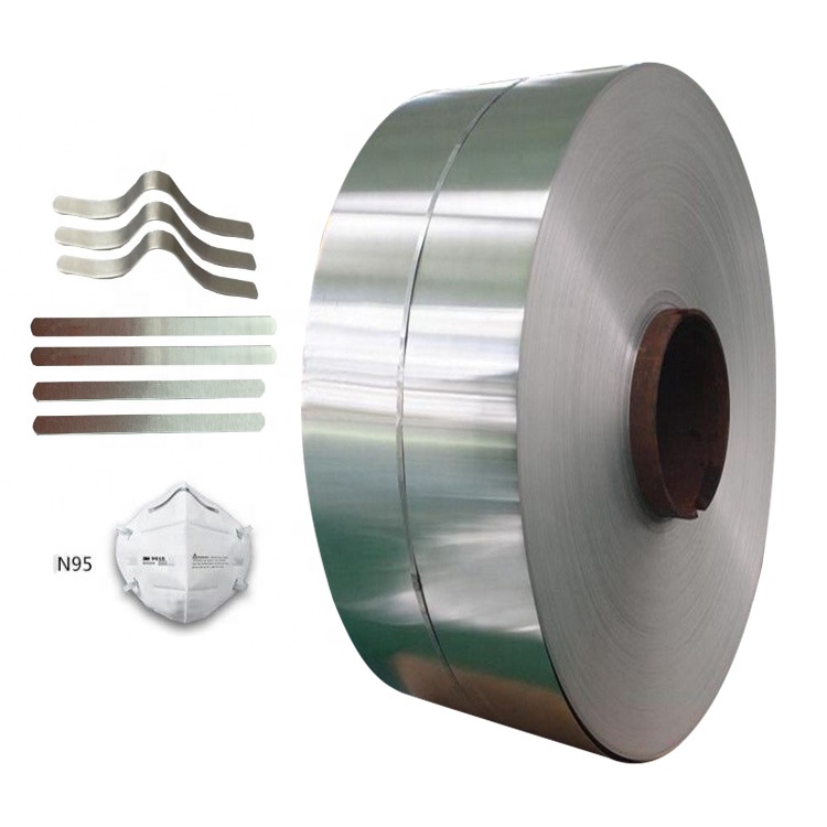nickel plated n95 aluminum strip flat mask aluminum wire with glue hot melt adhesive