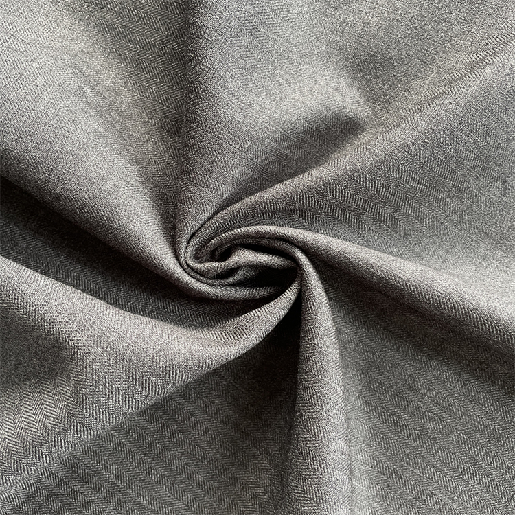 New fashion woven herringbone tr twill spandex textile fabric