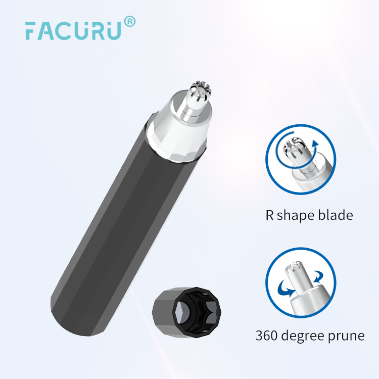 Facuru 402 из нержавеющей стали Розовый Машинка для удаления волос в носу женские батарея Машинка для удаления волос в носу для мужчин