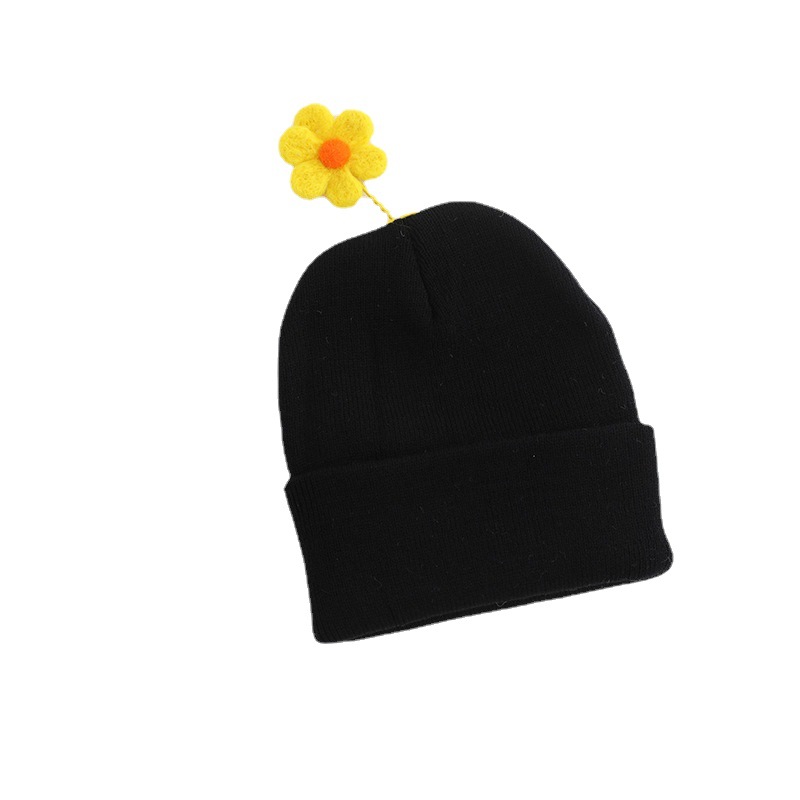 Children's Autumn Retro Stretch All-Match Small Flower Thin Winter Hat