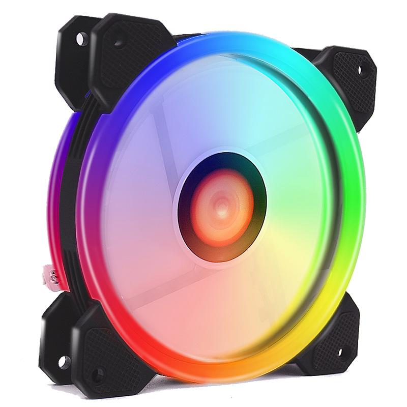 RGB чехол вентилятор заводская цена ПК Вентилятор Кулер с пультом дистанционного управления компьютерный корпус 120 мм rgb вентилятор