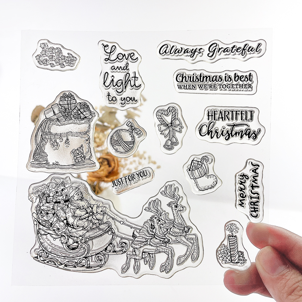 2021 New Design Stamping Die Photopolymer Christmas Cute Stamps For Print Greeting Cards