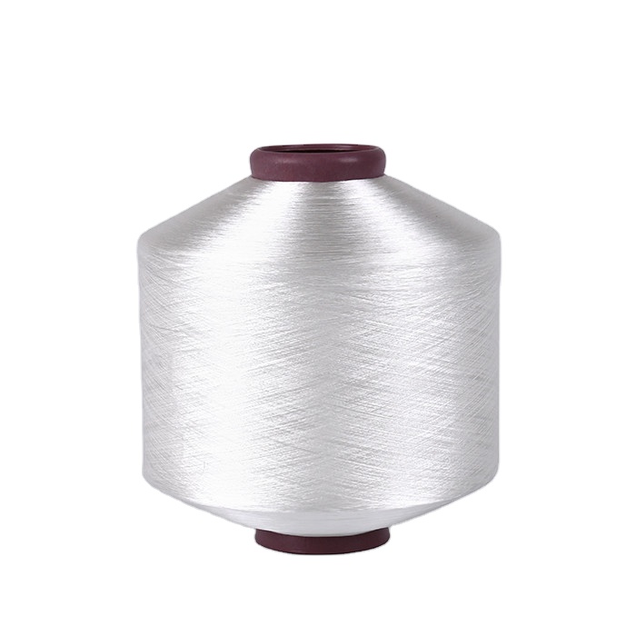 TBR triange bright RW raw white 50 D denier weft Texturized 100% high twist polyester twist yarn dty for ribbon