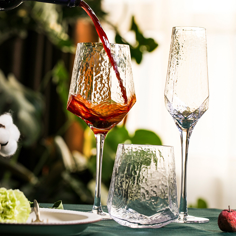Diamond Facet Texture Factory Direct Sales Wine Glasses, Champagne Glasses, Goblets