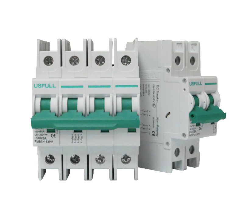 USFULL DC Солнечная энергия MCB 6kA 550V 800V 1000V 1200V PV миниатюрный выключатель 16A 20A 25A 32A 40A 50A 63A главный выключатель батареи