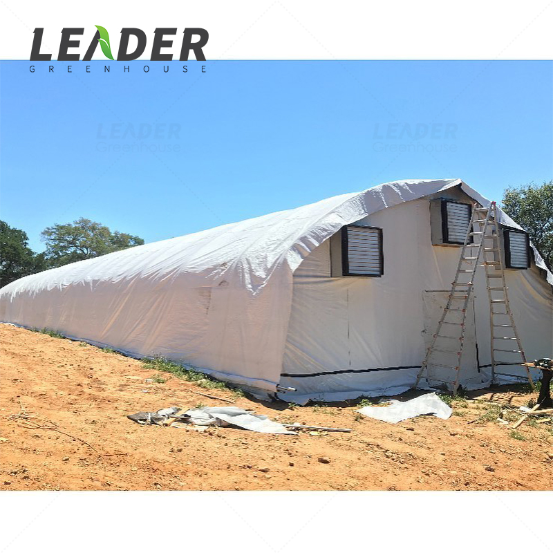agricultural tunnel blackout covering light deprivation greenhouse for hemp growing