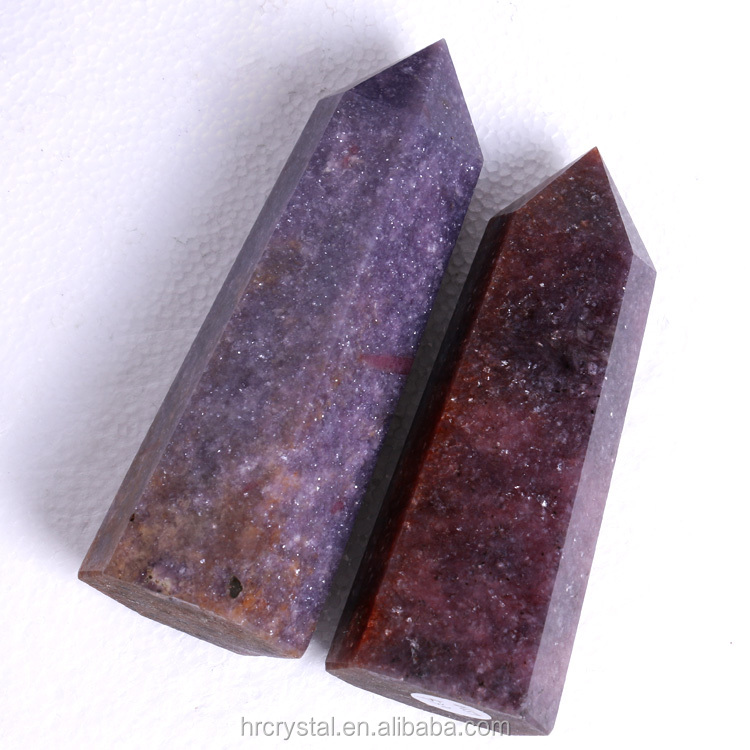 Оптовая продажа, натуральный кристалл, башня, драгоценный камень Lepidolite, камень для украшения