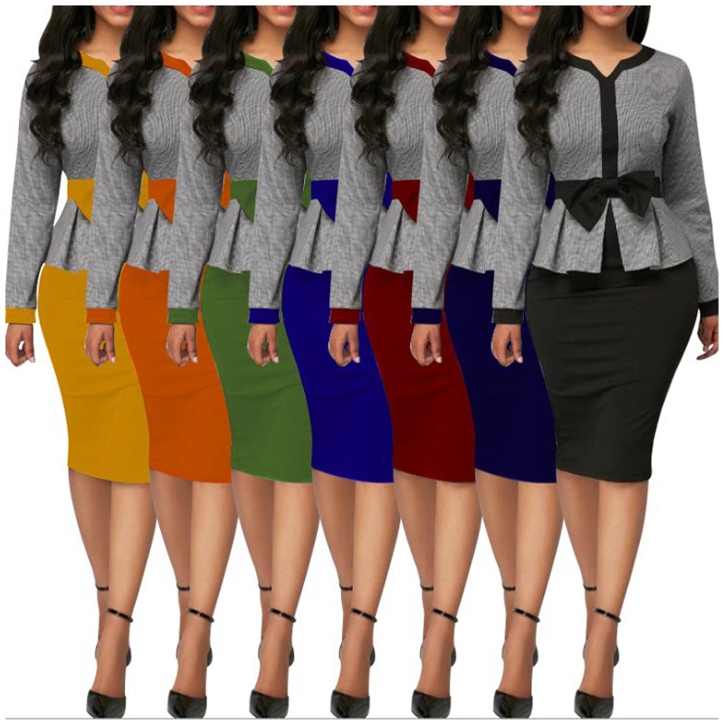 New Fashion Long Sleeve Pleated V-Neck Pure Printed Office Women's Causal Elegant Midi Cotton Dress