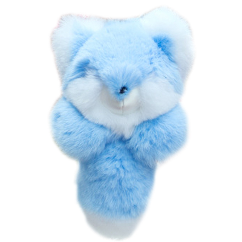 Cute little fox ornament Rex rabbit fur leather hanger birthday gift fox fairy cute fashion jewelry
