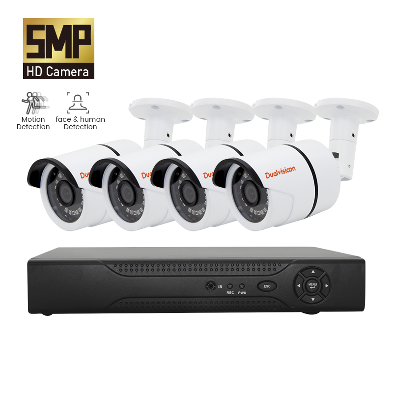 4 канала системы скрытого видеонаблюдения Открытый 4ch аналоговый ahd dvr комплект полный набор для камеры 5 в 1 5mp hd камера видеонаблюдения с телевизионным выходом с dvr