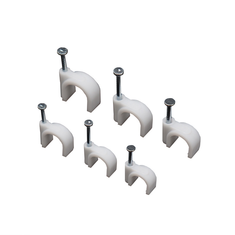 Widely Used Insulation Plastic 40mm Network Wall Cable Clips For Brick