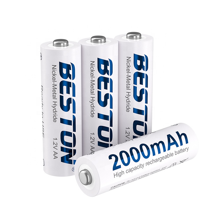 4 Pcs OEM Grade A 1.2V Nickel Metal Hydride Batteries Cell NIMH AA 2000mAh Rechargeable Battery