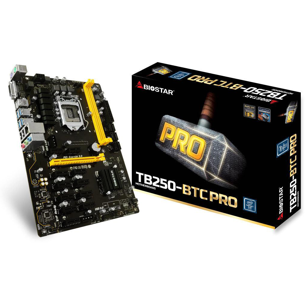 Материнская плата для TB 250 BTC PRO BIOSTAR с поддержкой 12 графических карт с полной ценой и быстрой доставкой для майнинга