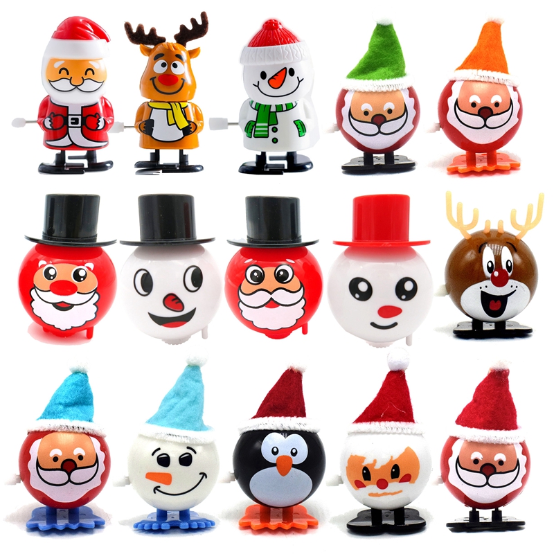 2021 Hot Wholesale Santa fidget Toys Christmas Small Gifts Clockwork Toys Children's Gifts Wind Up Toy for kids