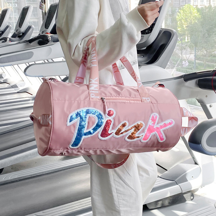 luxury designer spend the night women weekend sport duffle bags travelling gym pink duffle bag