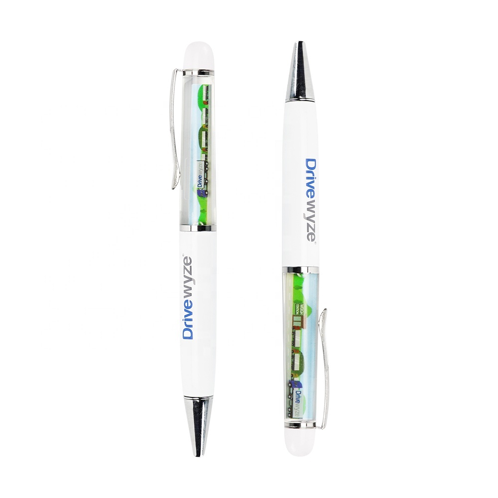 AD Advertising Advertisement Moving Changing Promotion Movable Liquid Oil Slide Layer Aqua Floaty Pen with Sliding Panel