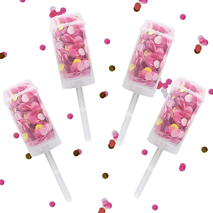 Birthdays Weddings Foil Pink Gold Confetti Popper Party Mini Handheld Confetti Cannon