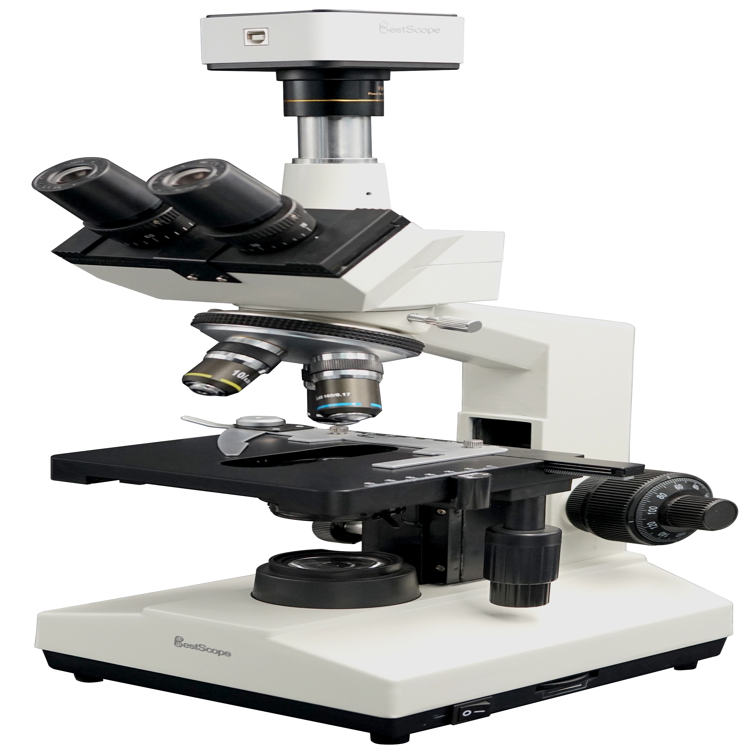 BestScope BS-2030T(500C) 1000X Digital Biological Microscope with USB2.0 5MP Camera