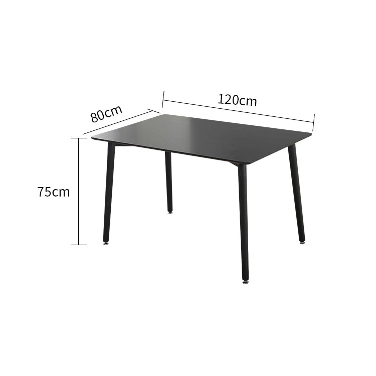 Factory supply italian style light luxury small apartment rock board square dining table and chair set