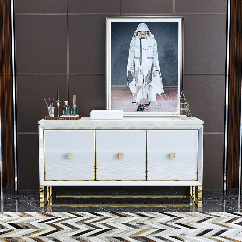 Luxury Design High Gloss Kitchen Furniture Sideboard Storage Cabinet