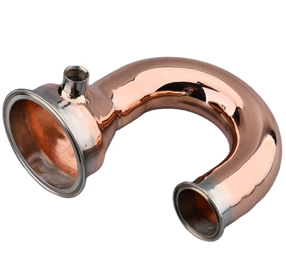 Accessories 4''*2'' Reducer tapered with thermoport and 180 degree elbow for Alcohol Distiller
