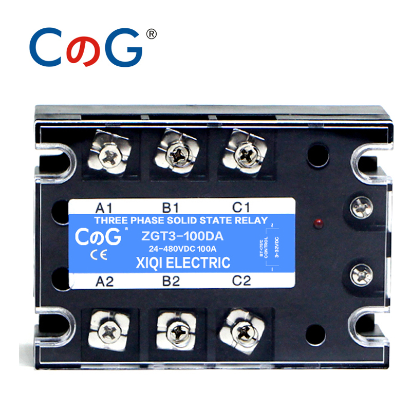 CG 3-фазное 60A 80A 100A DA трехфазное SSR 3-32V DC управление 24-480V AC твердотельное реле SSR от постоянного тока до переменного тока