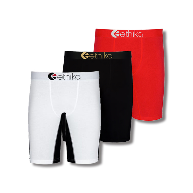 Высококачественное нижнее белье Ethika на заказ, новинка, однотонные хлопковые трусы-боксеры Ethika большого размера из 100% хлопка