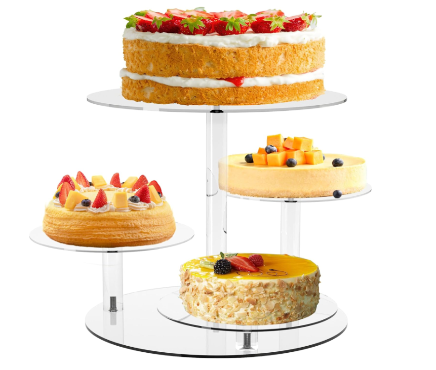 4 Tier Cupcakes and Cakes Comb Tiered Cupcake Tree Tower Clear Dessert Display Stand for Dessert Table Wedding Birthday Party