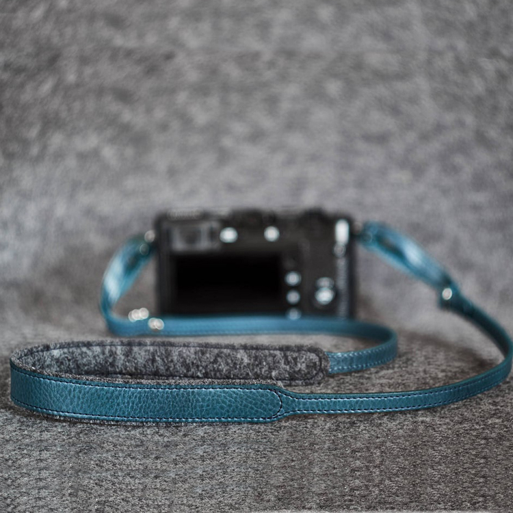 Custom Leather Felt Camera Shoulder Strap DSLR Neck Strap Hand-made Camera Strap