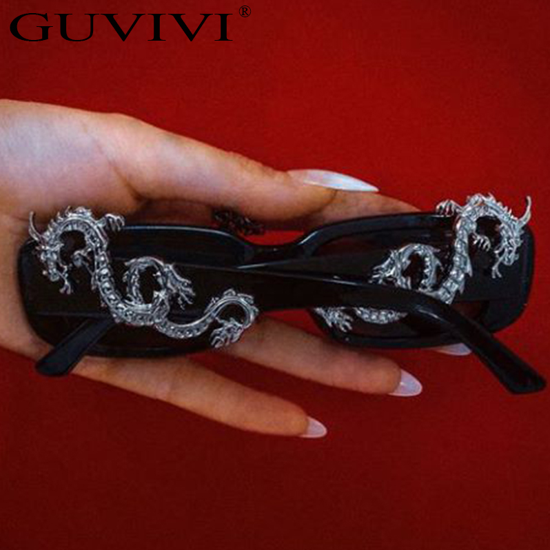 Женские солнцезащитные очки Guvivi, модные уникальные винтажные квадратные маленькие очки в стиле ретро, 2021