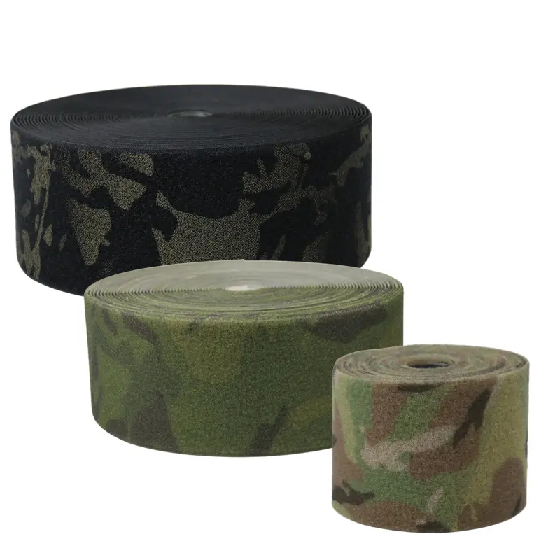 Hot sale 100% Nylon Sew On Camouflage Hook and Loop Fastener Tape Supplier
