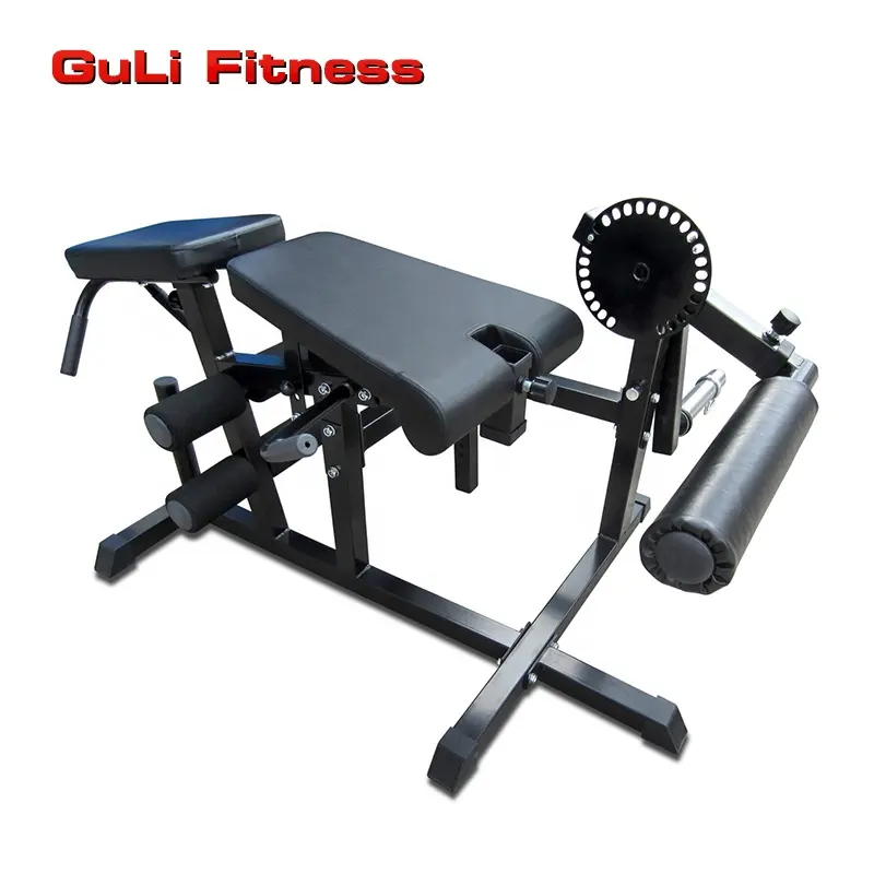 Multi-Functional Leg Training Foldable Machine Seated Leg Curl Extension Machine Adjustable Angle And Loaded Weight Plate
