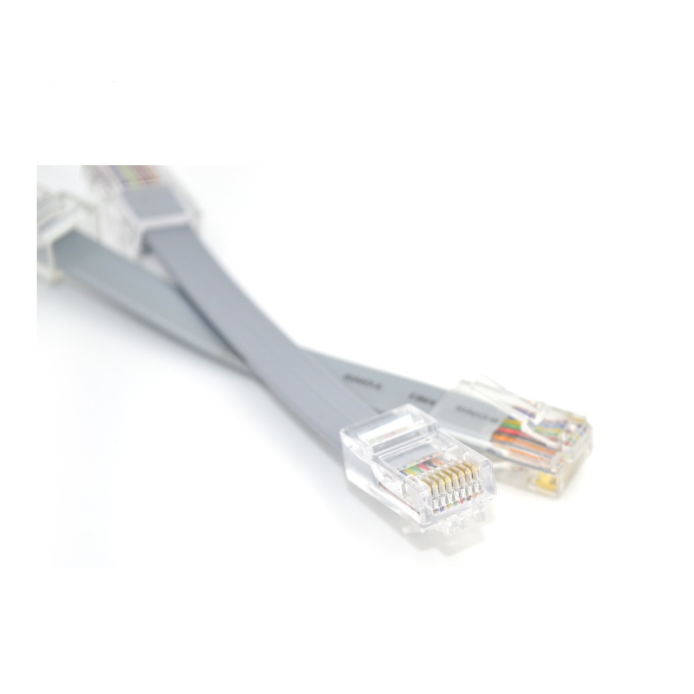 Серебристо-серый RJ45 8P8C плоский сетевой телефонный шнур