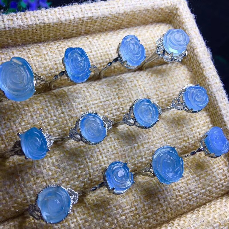 Beautiful Amazing Sky Blue Rough 925 Sterling Silver Aquamarine Gemstone Ring