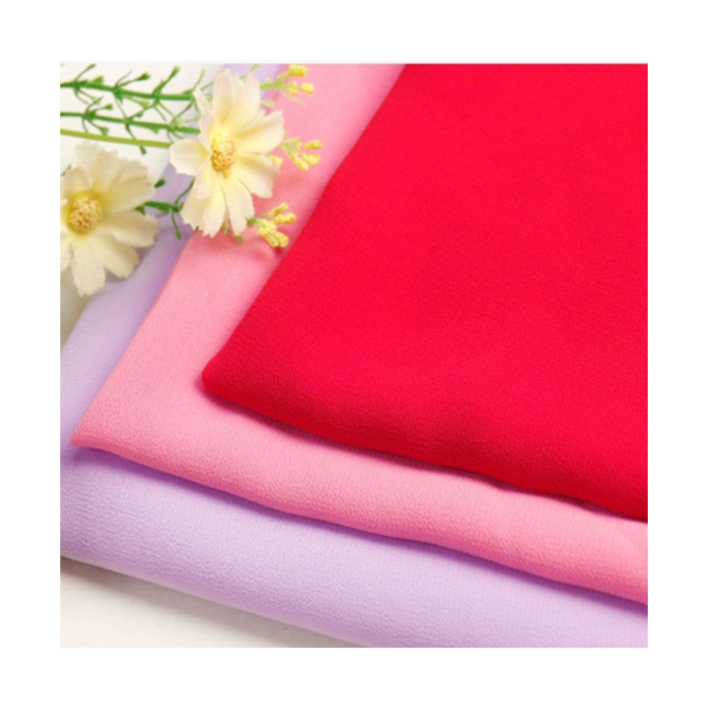 Factory direct sales chiffon plain fabric dyed woven chiffon fabric