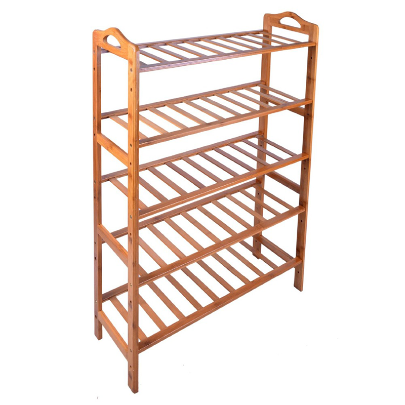 Slanted Entryway Floor Shoe Shelf