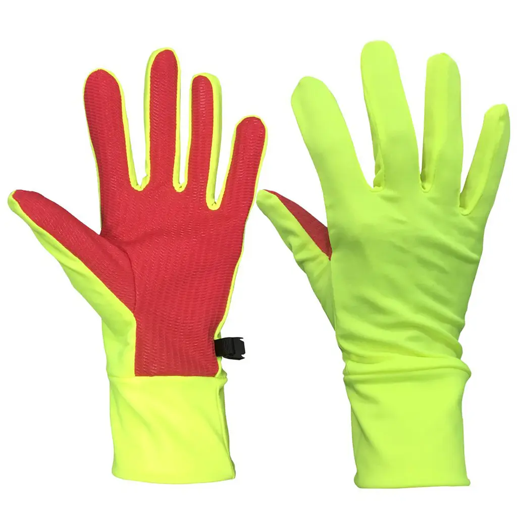 Silicone Palm Coated Breathable Light Weight School Bus Hi-vis Yellow Driver Gloves