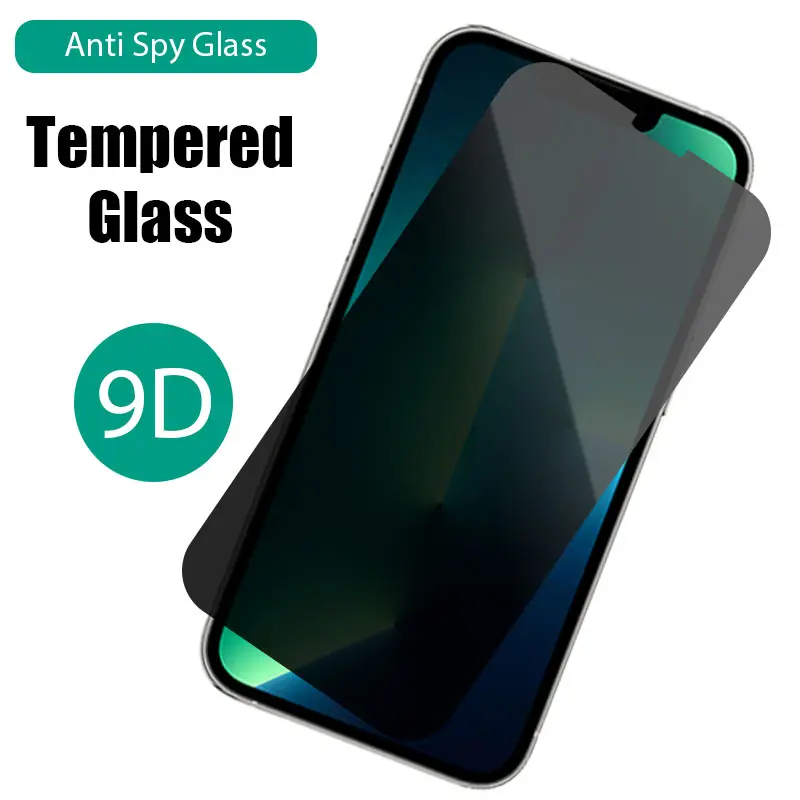 Factory Price Full Cover Anti Spy Peep Privacy Screen Protector For IPhone 13 Pro Max Screen Protector Privacy Tempered Glass 14