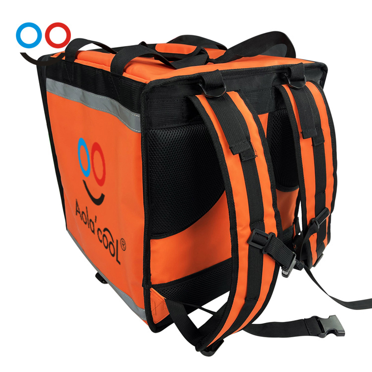Professional Commercial Custom High Quality Pizza Food Delivery Thermal Bag Backpack Orange Warmer Bags