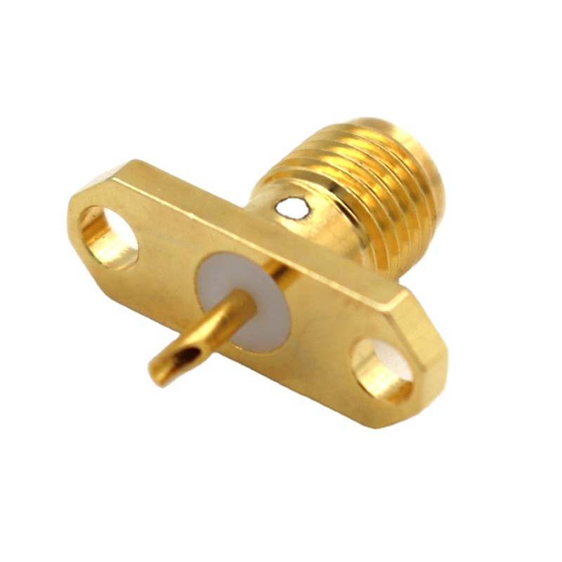 Разъем SMA RF Jack гнездовой разъем 50 Ом через два отверстия для пайки печатной платы
