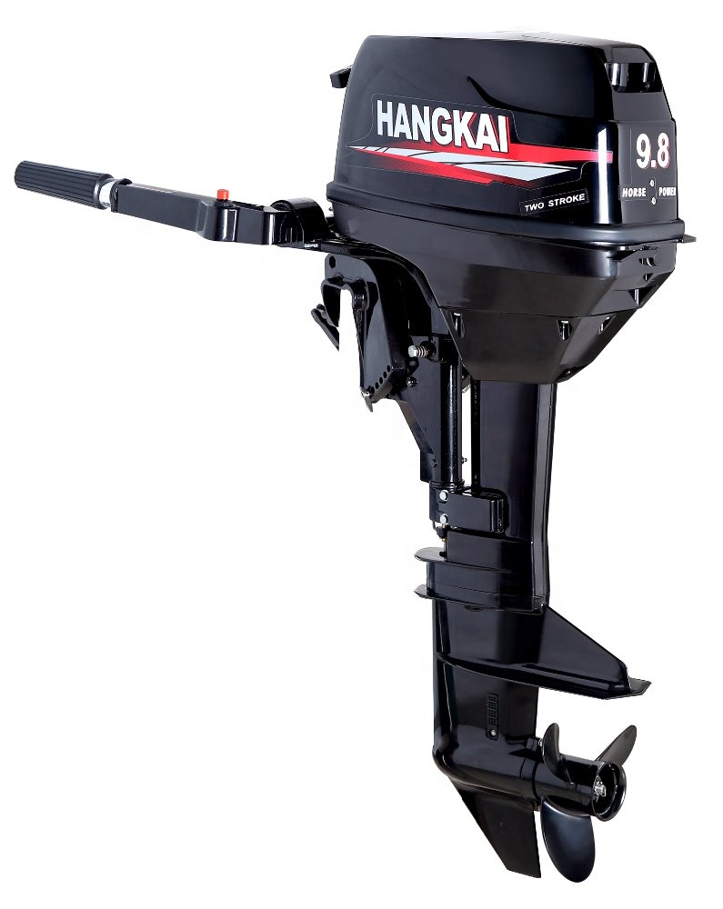 Популярные HANGKAI 9.8HP 2-х тактный бензиновый подвесной лодочный мотор для лодки