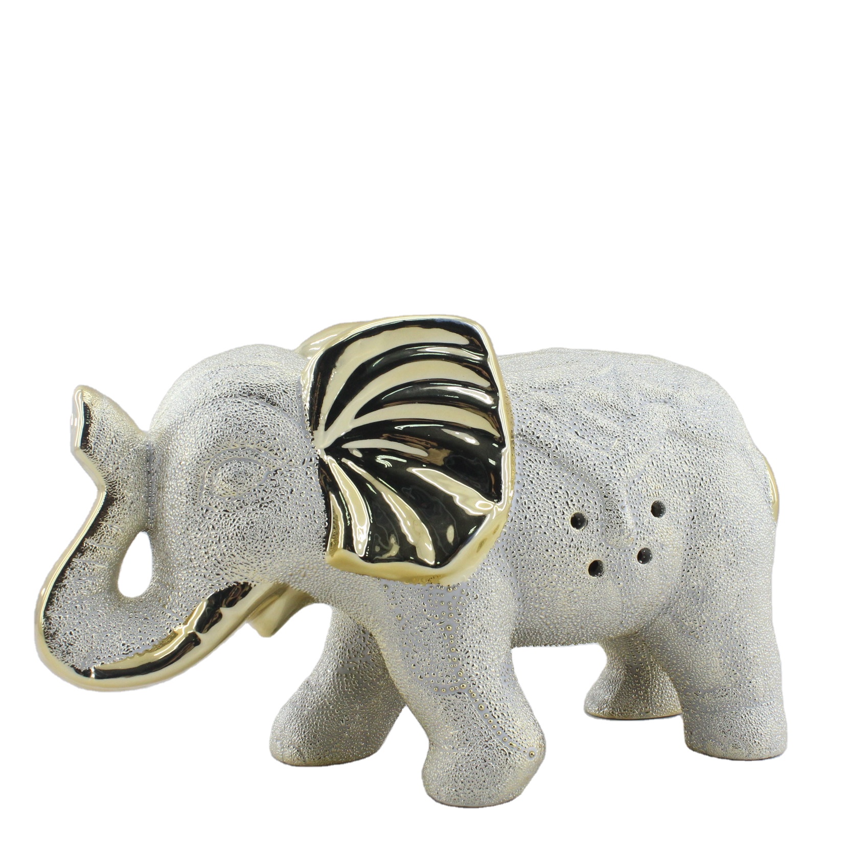 Wholesale Animal Ceramic Elephant Tabletop Decoration Figurine Crafts Indoor Vintage Decor
